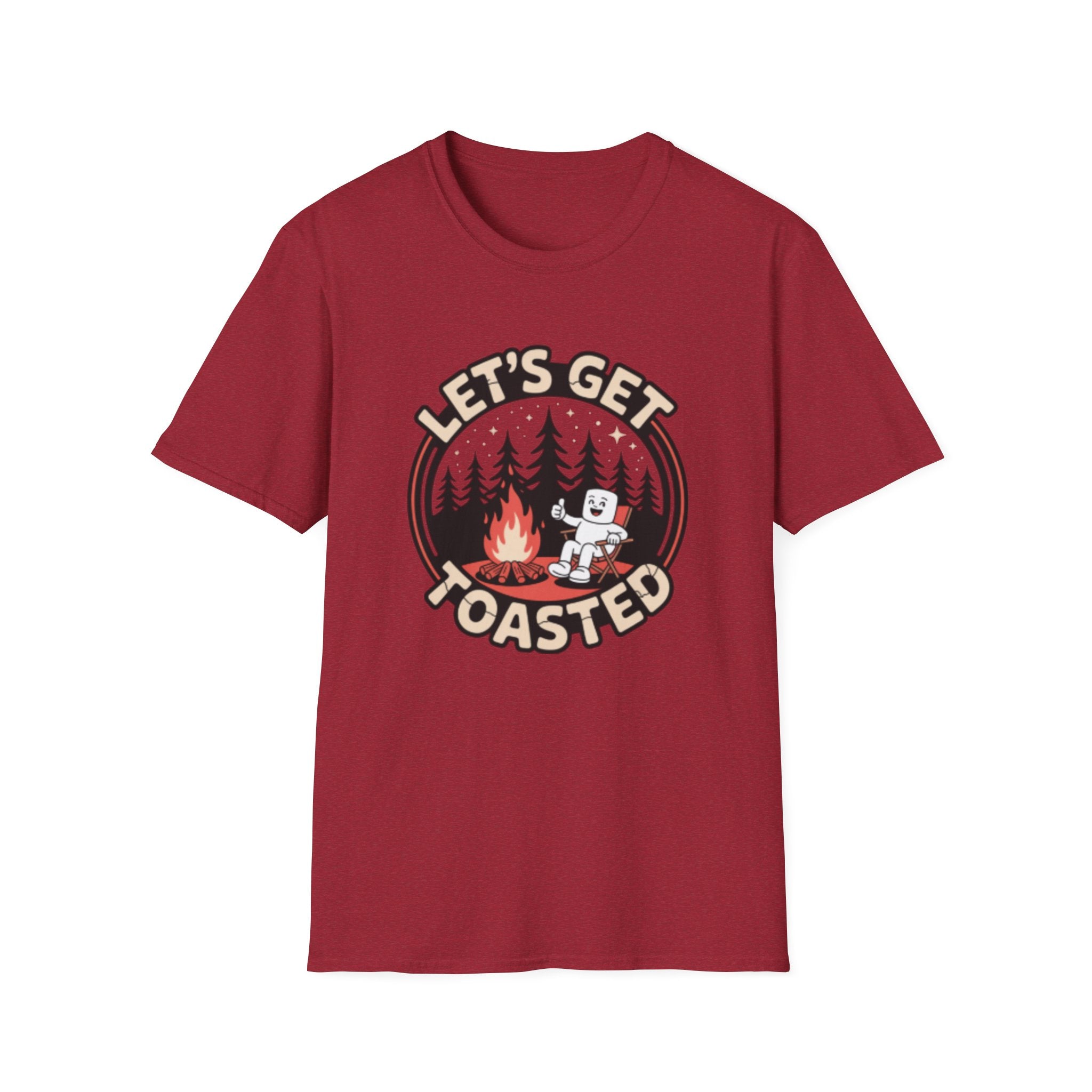 Let's Get Toasted campfire marshmallow T-Shirt | camping shirt