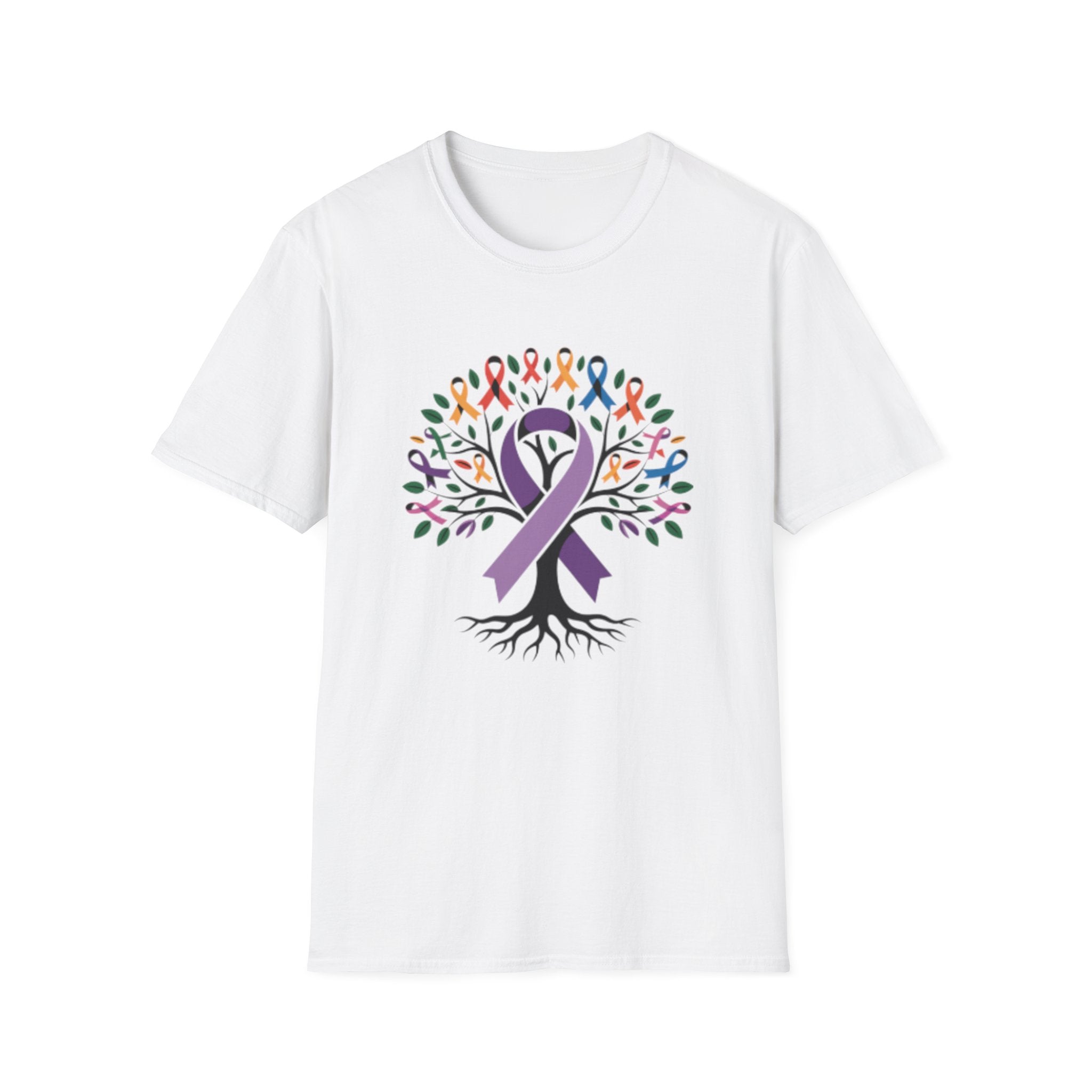 Awareness Ribbon Tree T-Shirt — Multicause Support & Hope Design