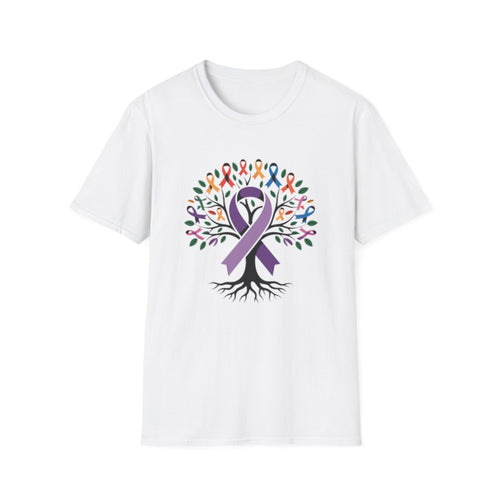 Awareness Ribbon Tree T-Shirt — Multicause Support & Hope Design