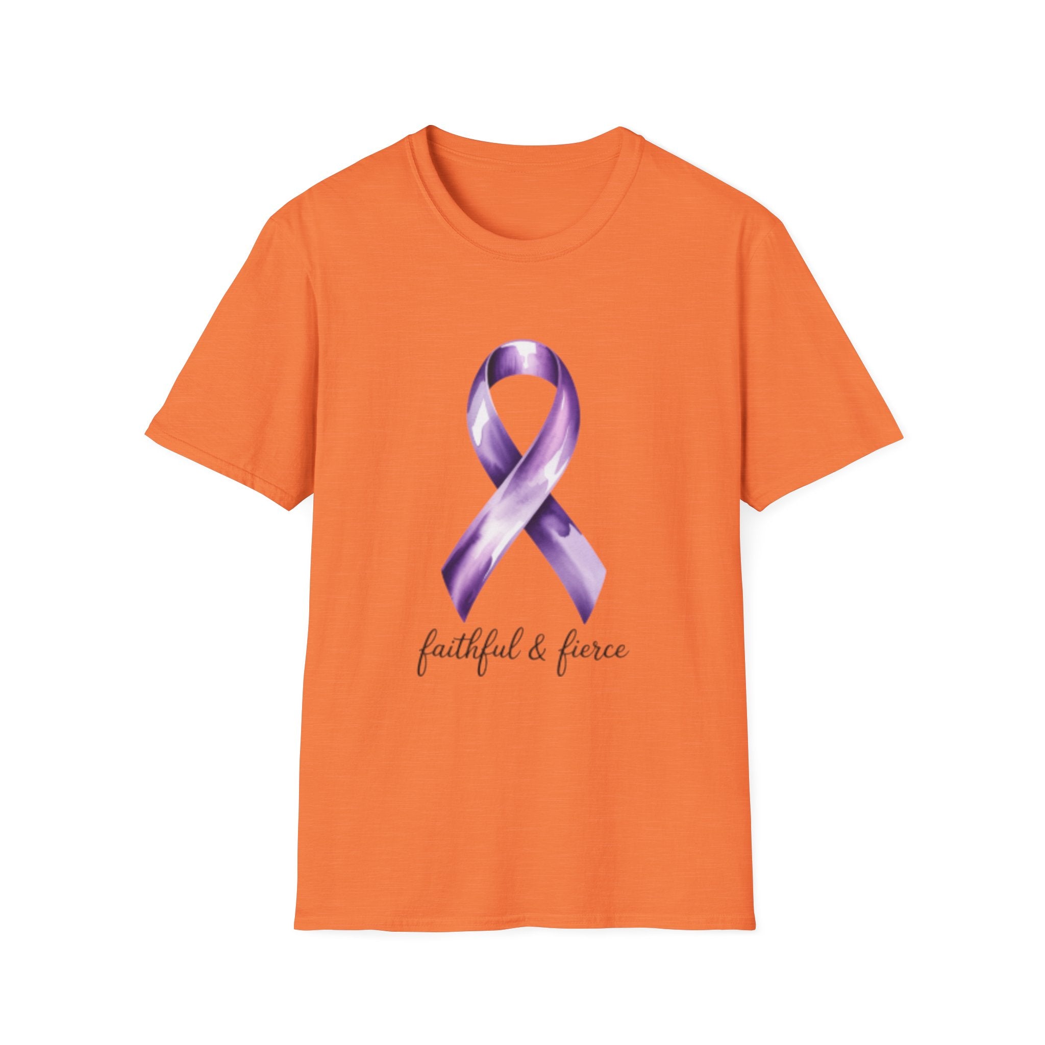 Purple Awareness Ribbon T-Shirt — Faithful & Fierce Survivor Tee