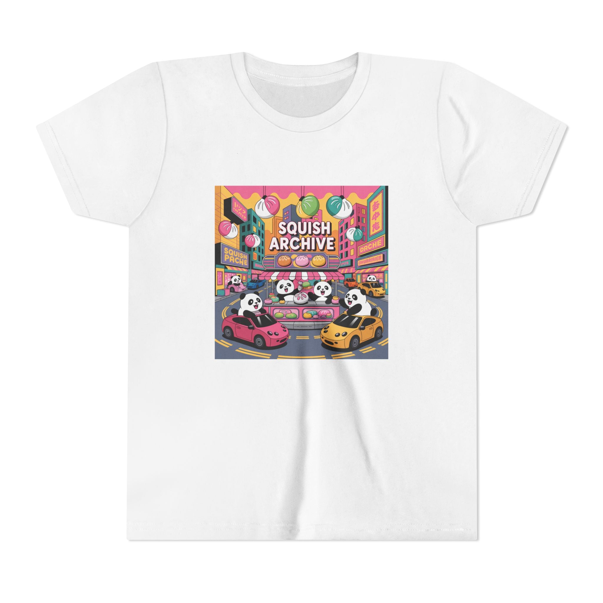 Youth Tee — 'Squish Archive' Panda Bumper Car Graphic Tee