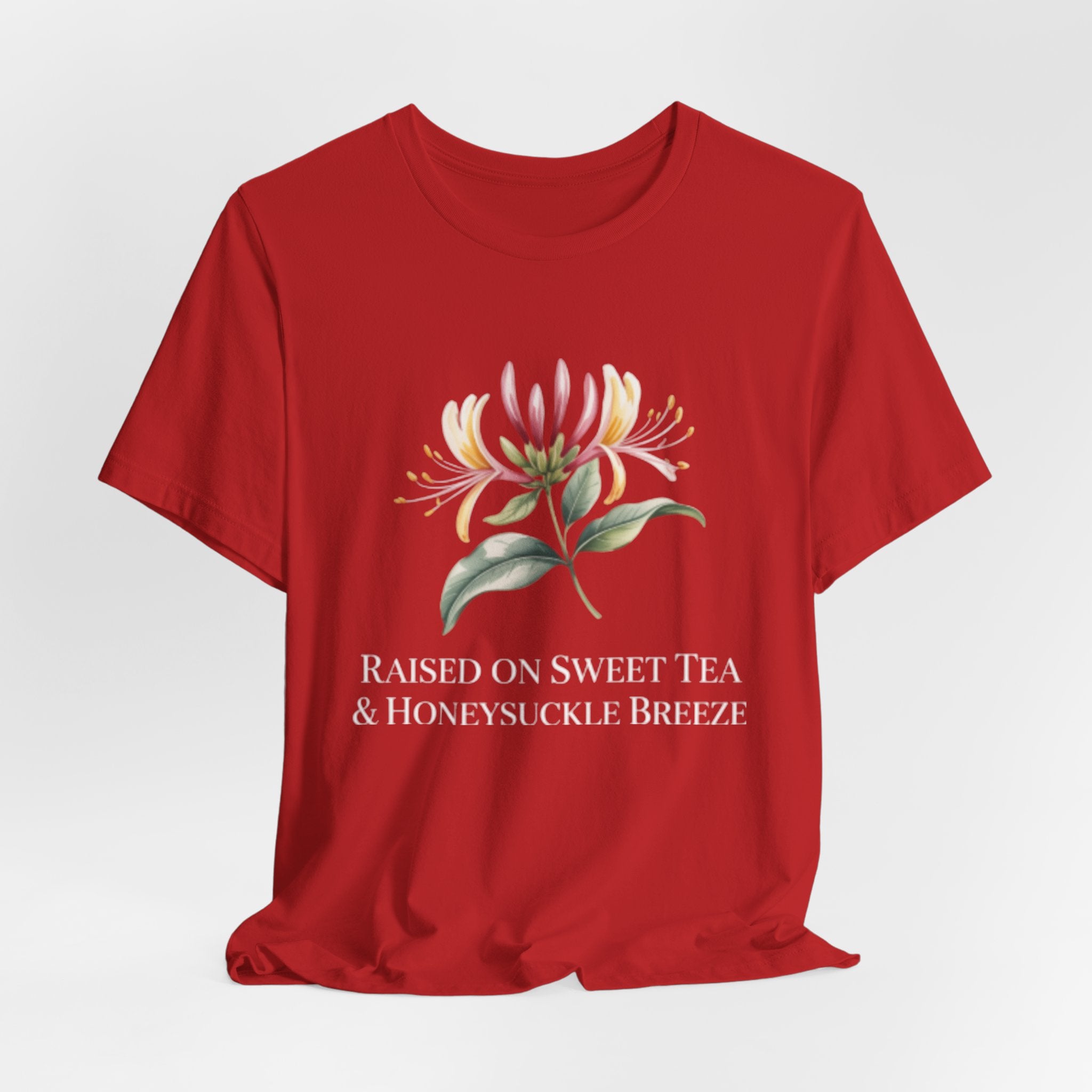 Floral Honeysuckle Tee — Watercolor Botanical T-Shirt