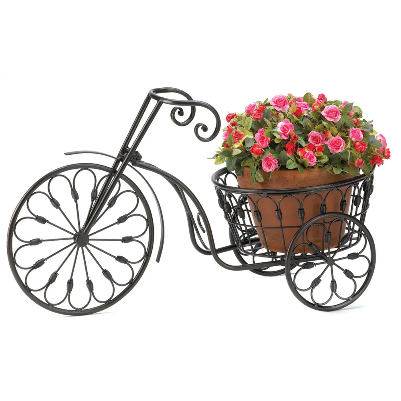 Bicycle Plant Stand – Wrought Iron Farmhouse Garden Accent