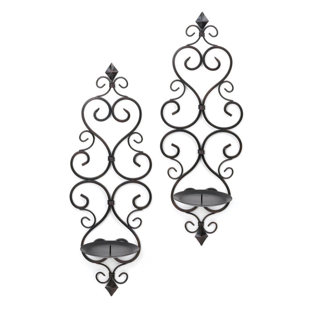 Fleur-de-Lis Wall Sconce Duo