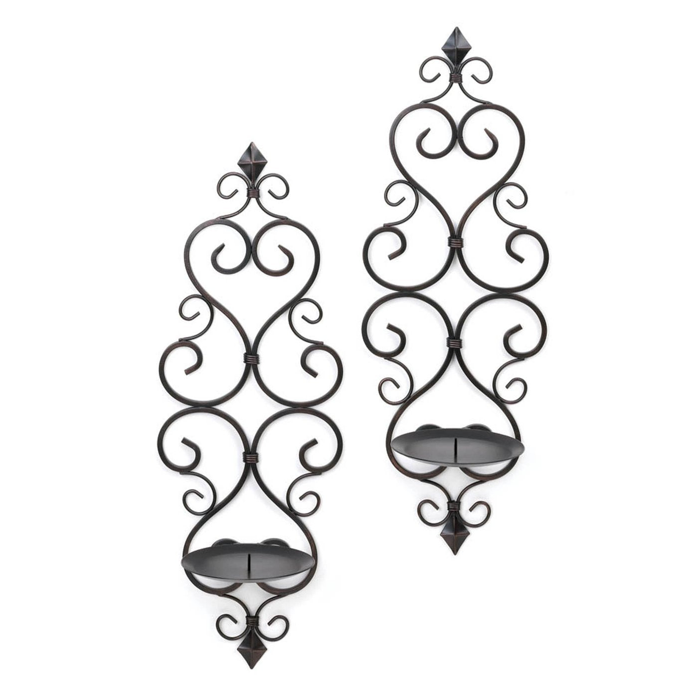 Fleur-de-Lis Wall Sconce Duo