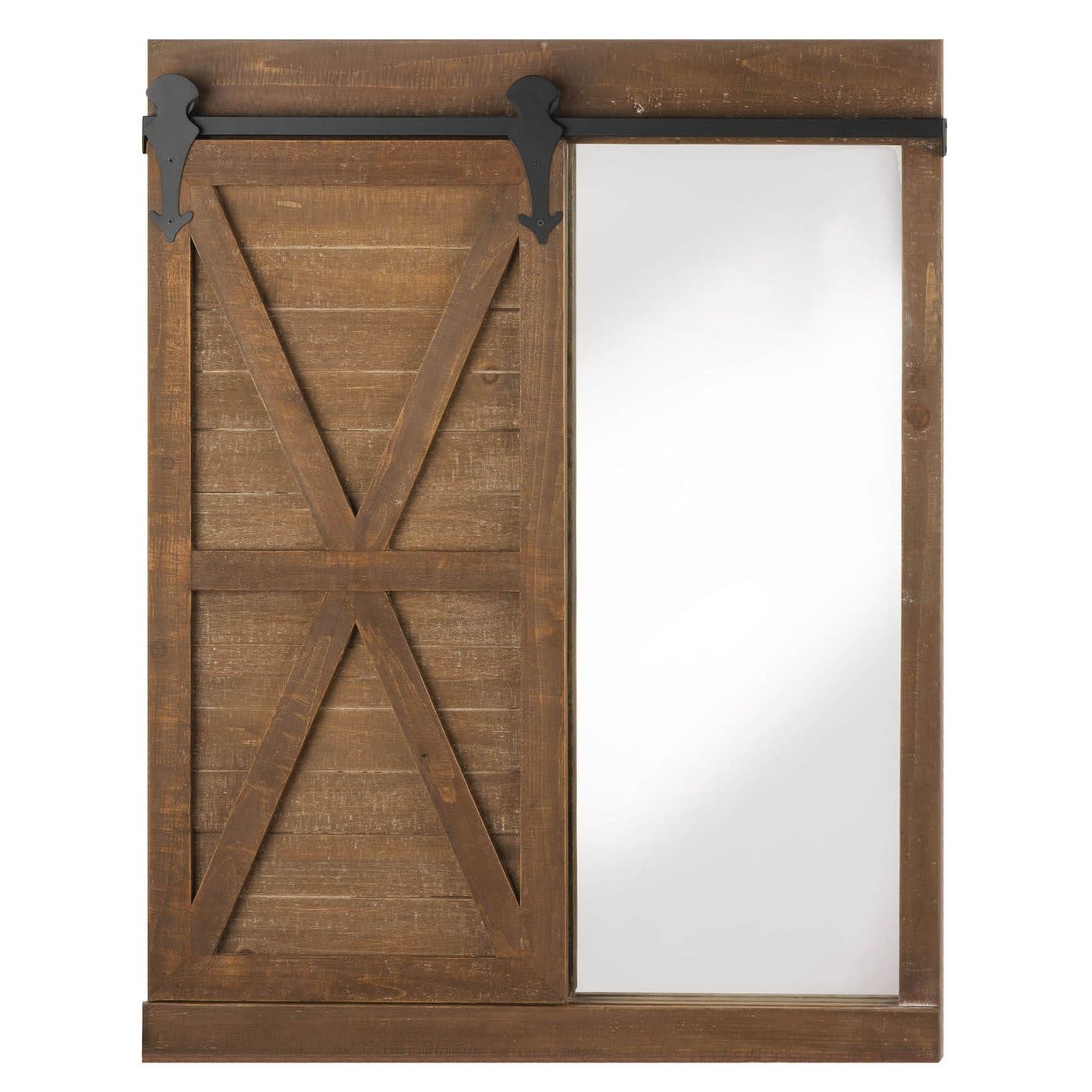 Chalkboard and Mirror with Barn Door