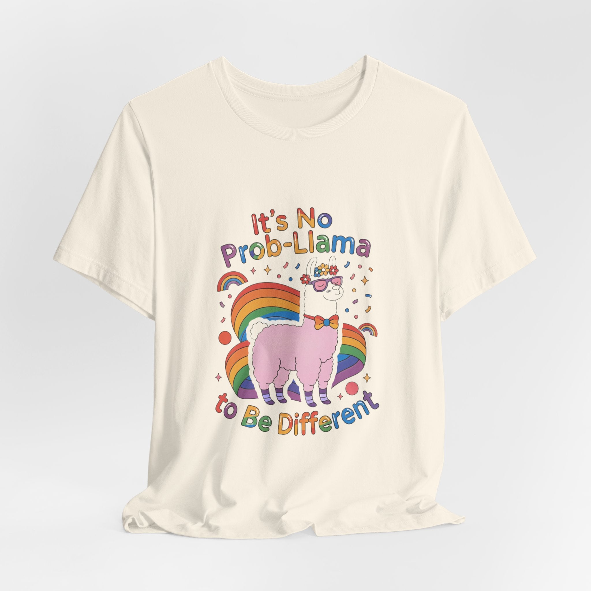 It's No Prob-Llama Rainbow Llama Graphic Tee