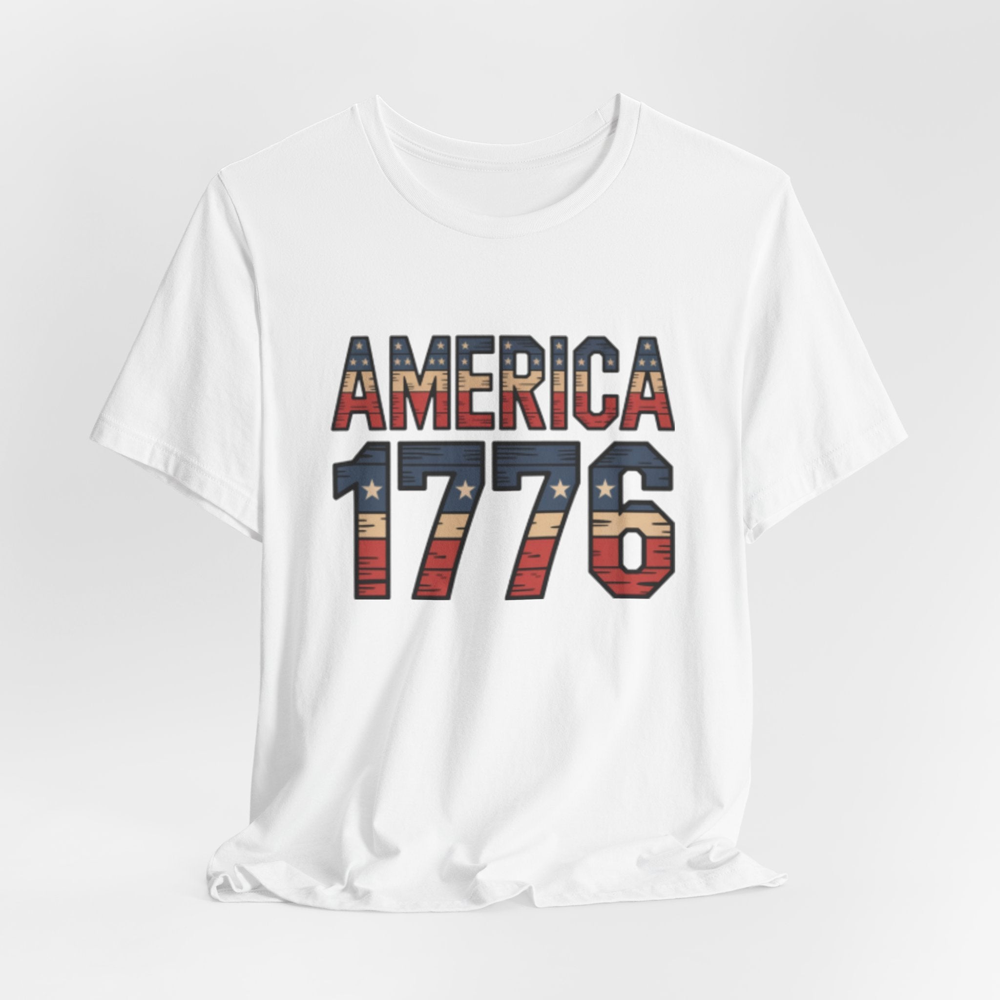 America 1776 Vintage Patriotic Flag Tee