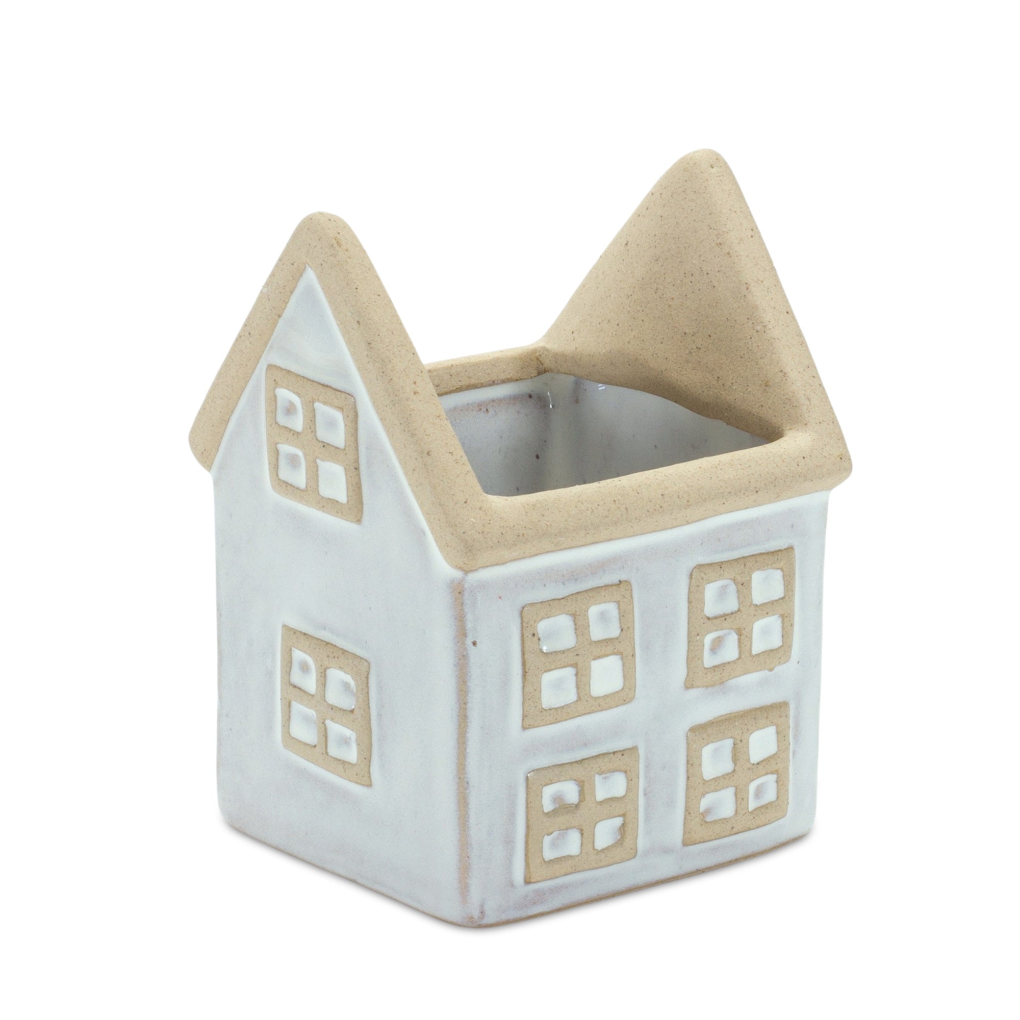 Porcelain House & Barn Planter Set