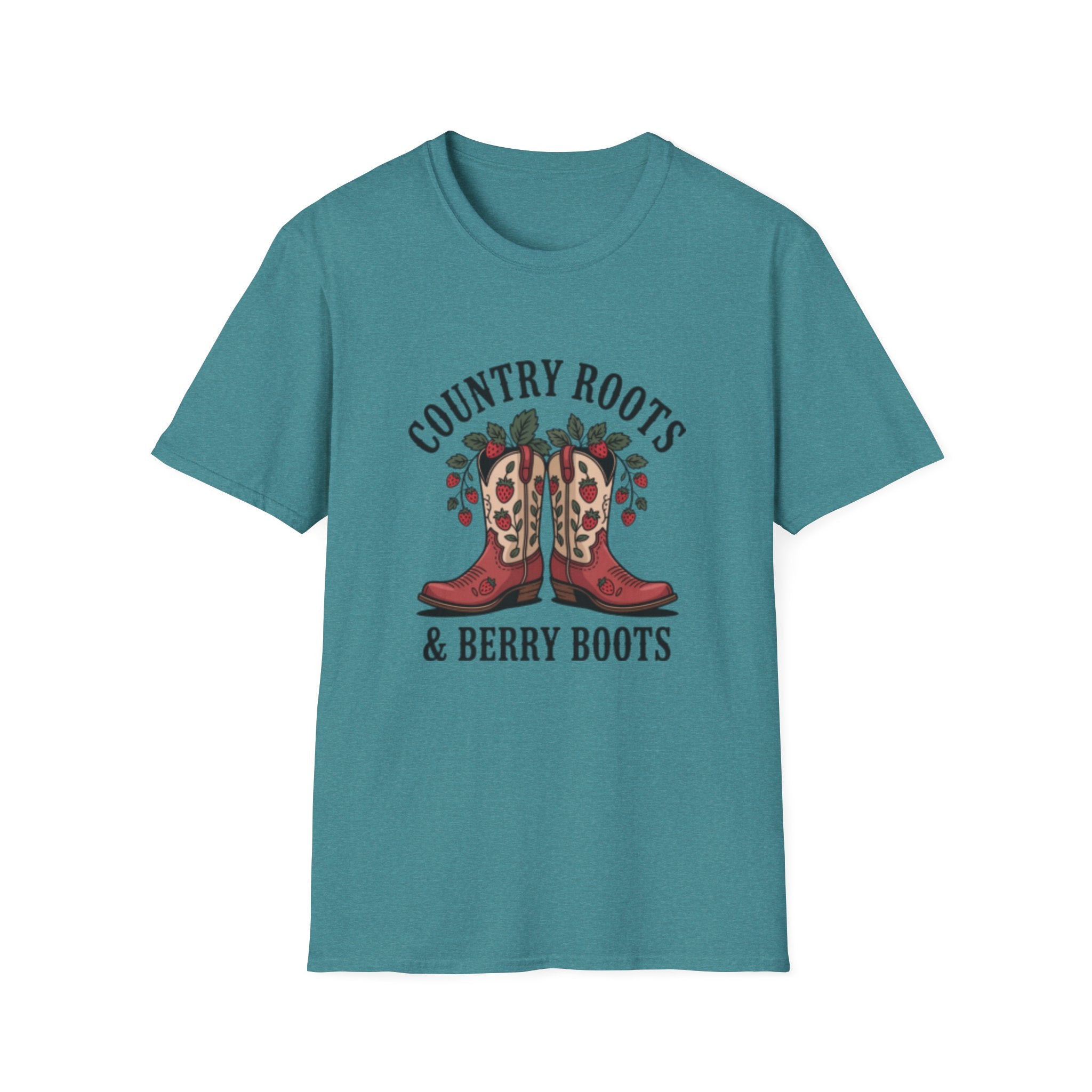 Country Roots Cowboy Boots T-Shirt | Berry Boots Graphic