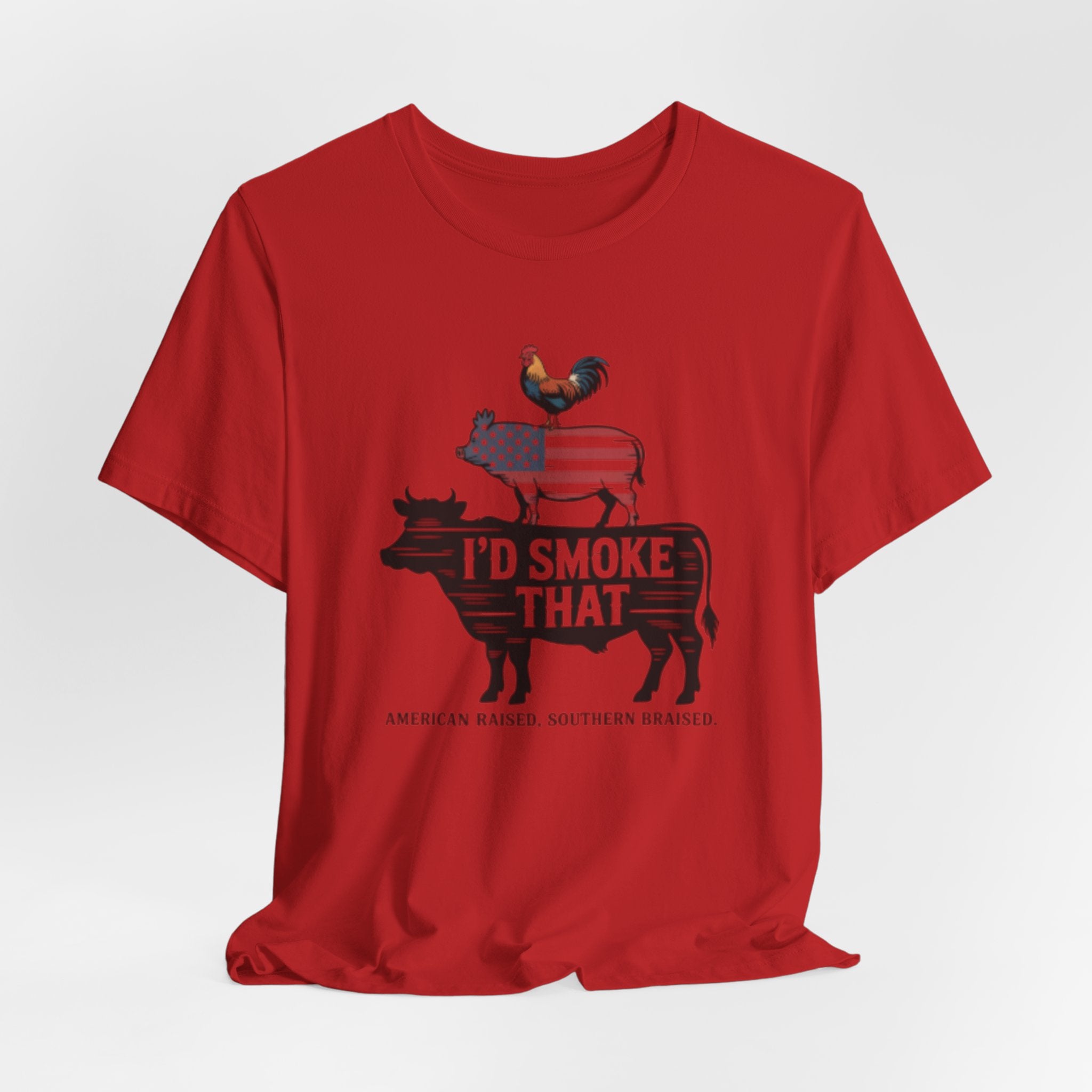 Barbecue Farm Tee — "I'd Smoke That" Americana BBQ Shirt