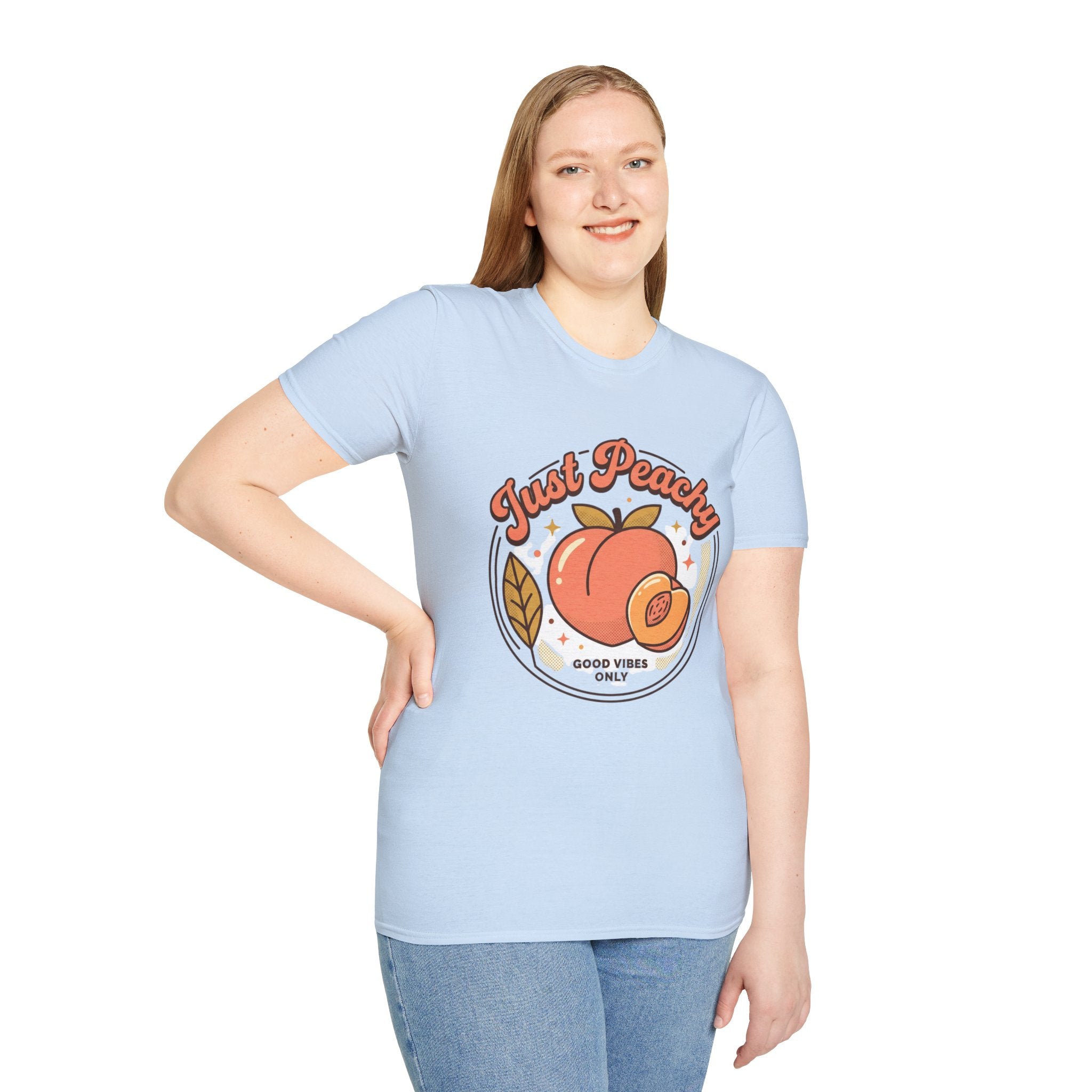 Just Peachy Retro Fruit Graphic Tee