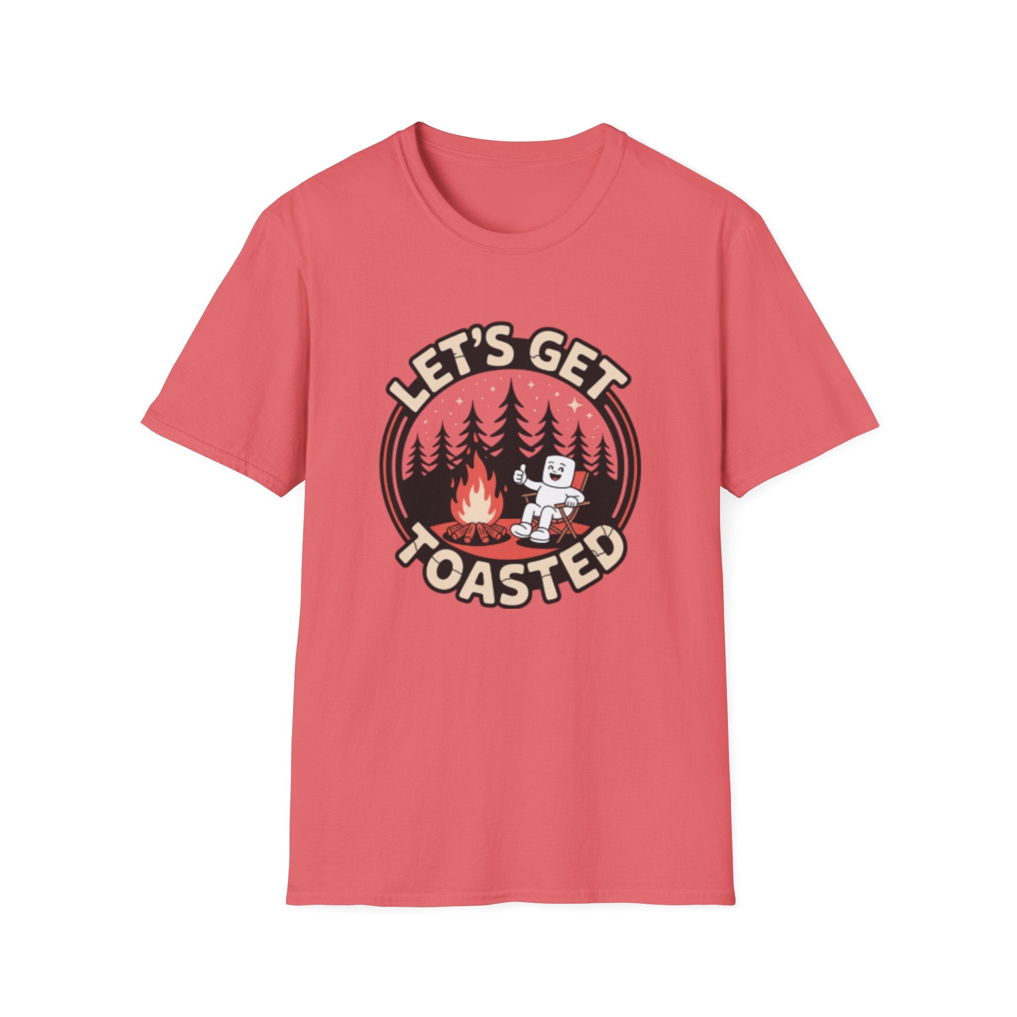 Let's Get Toasted campfire marshmallow T-Shirt | camping shirt
