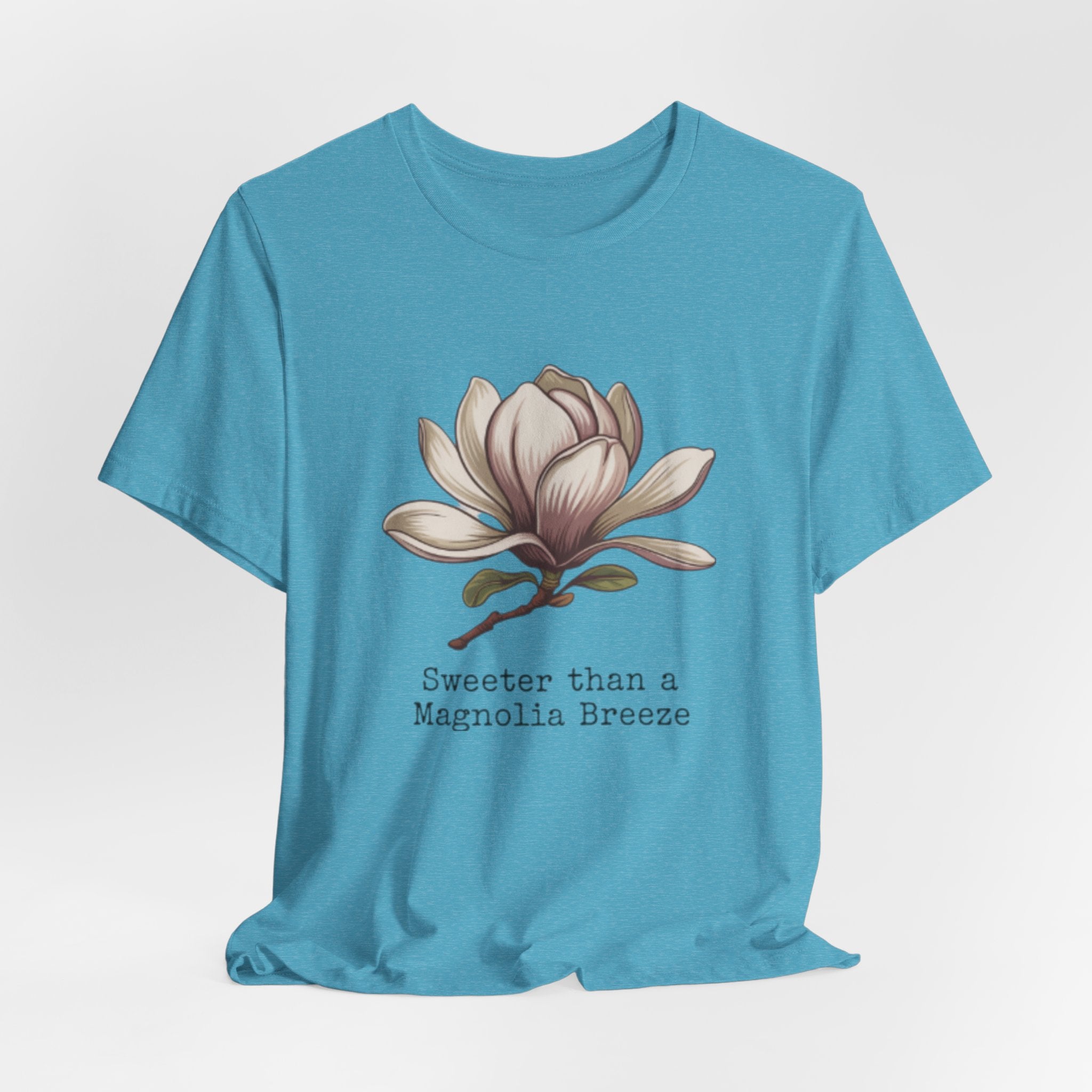 Magnolia Breeze Tee - "Sweeter Than a Magnolia Breeze" Floral Graphic T-Shirt