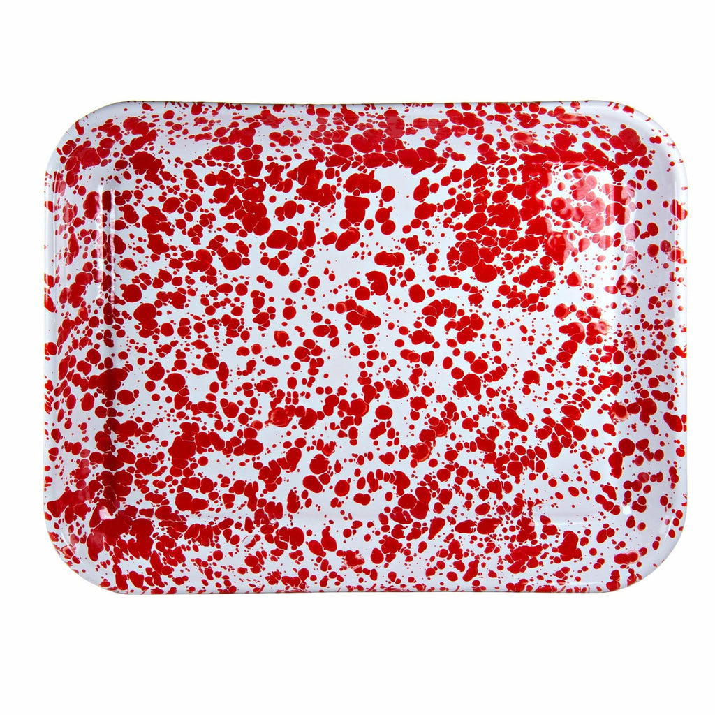 Golden Rabbit Enamelware Quarter Sheet Trays – Cobalt Swirl (Set of 2)