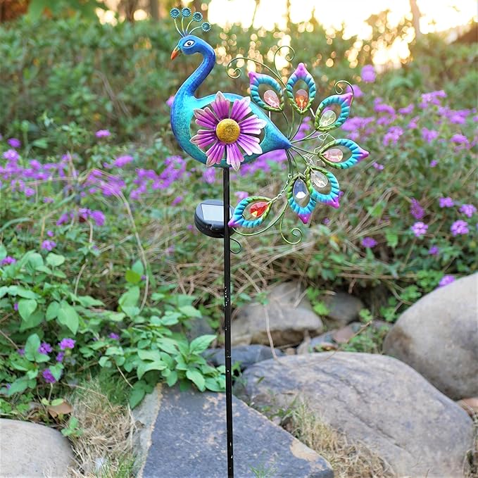 Solar Peacock Garden Stake Light