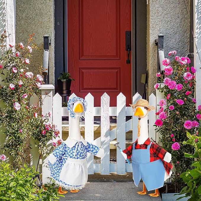 Spring Farmer Porch Goose Outfit – Set of 2