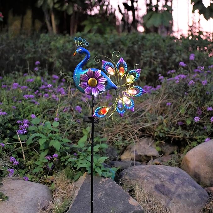 Solar Peacock Garden Stake Light