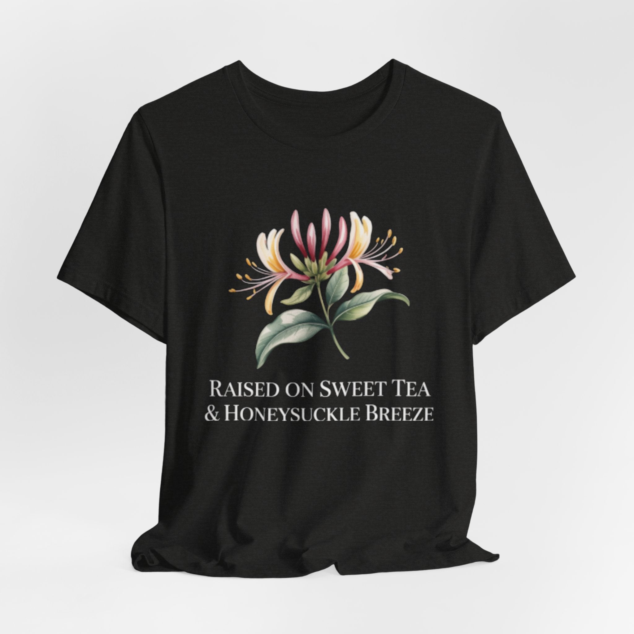 Floral Honeysuckle Tee — Watercolor Botanical T-Shirt