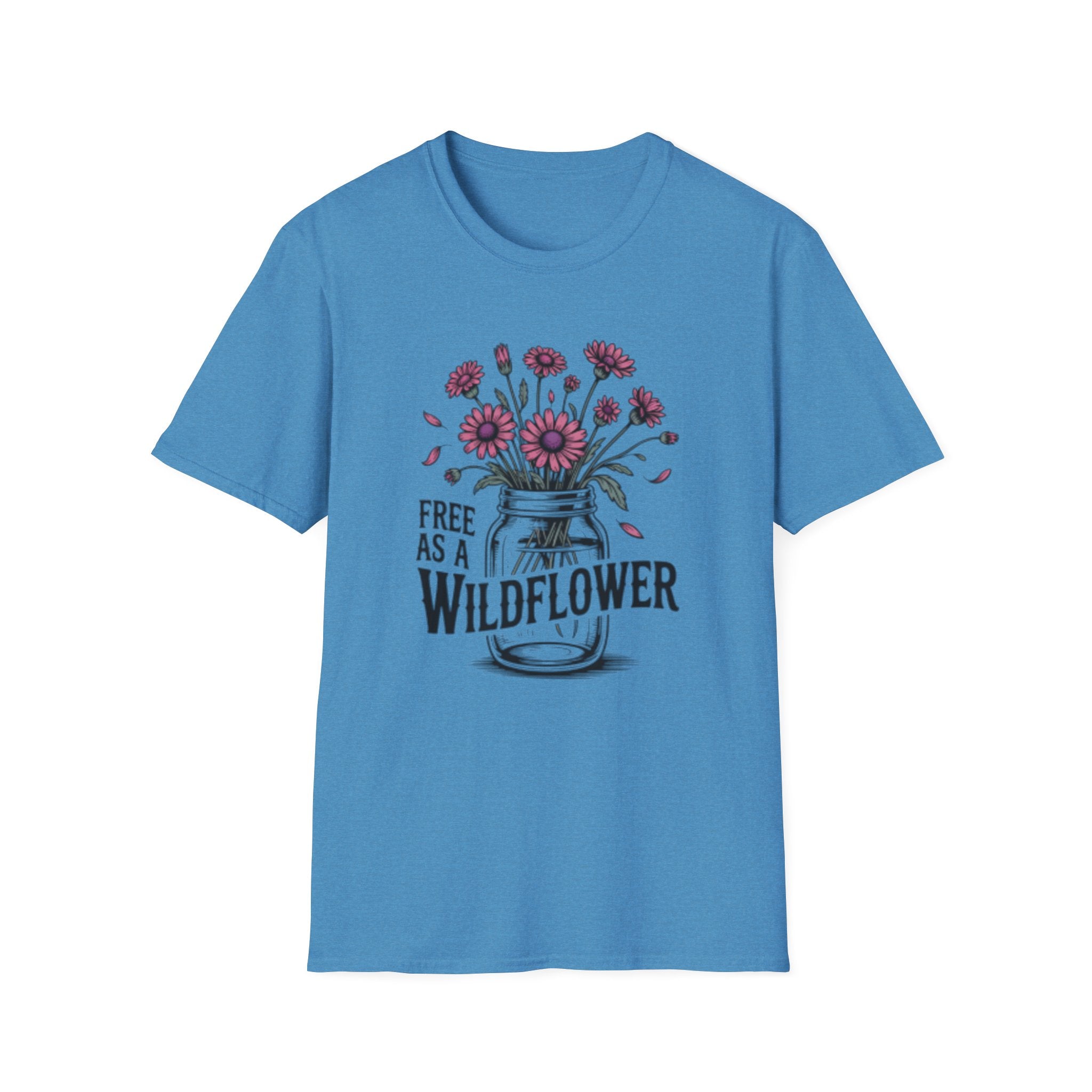 Free As A Wildflower T-Shirt | Mason Jar Flowers Tee