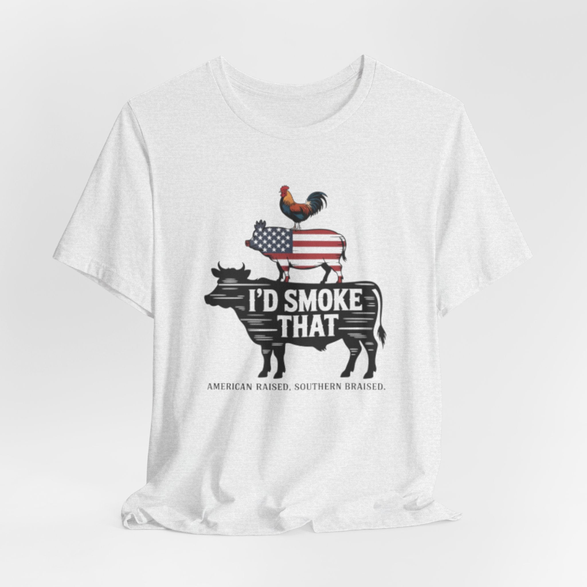 Barbecue Farm Tee — "I'd Smoke That" Americana BBQ Shirt