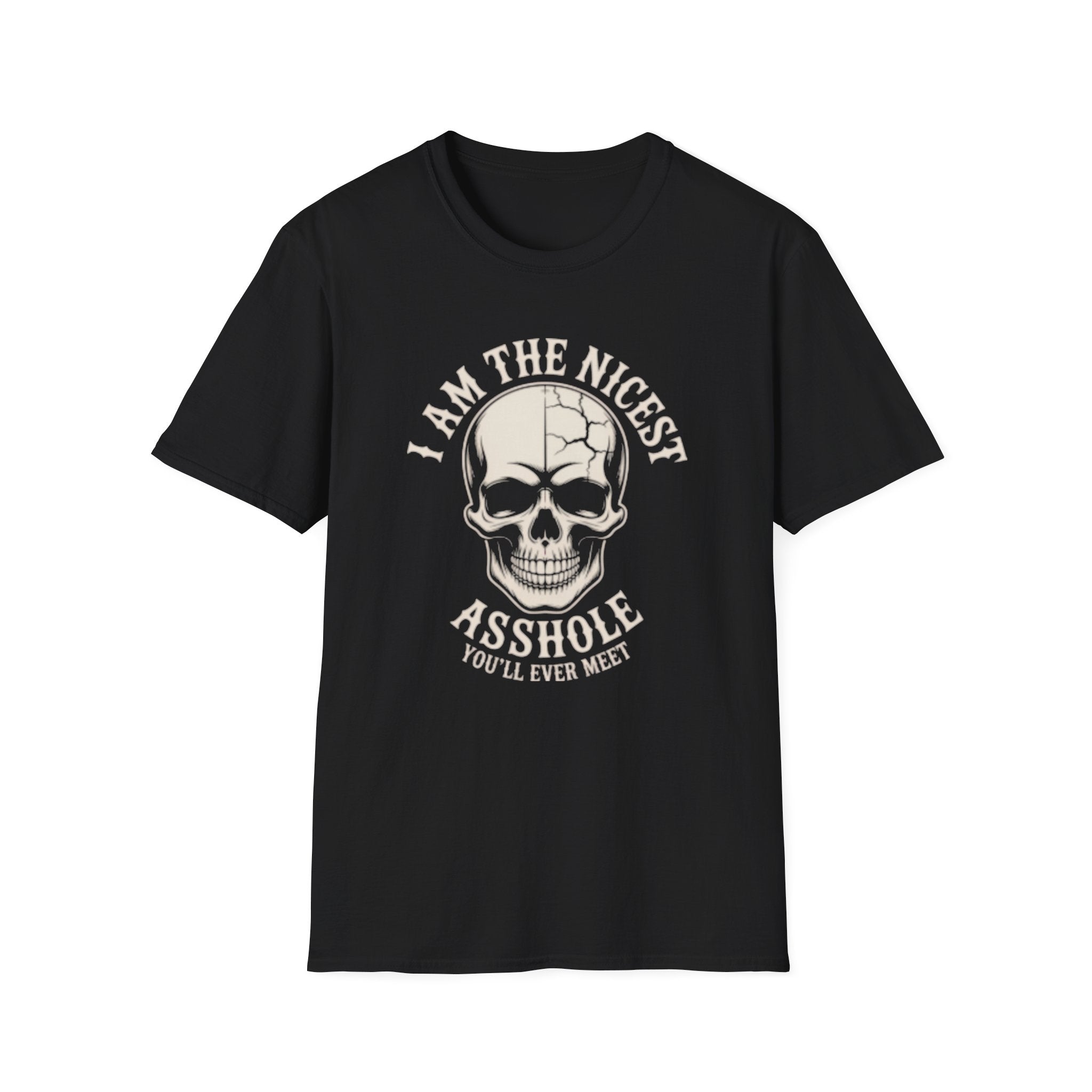 Graphic T-Shirt — “I Am The Nicest Asshole” Skull Tee