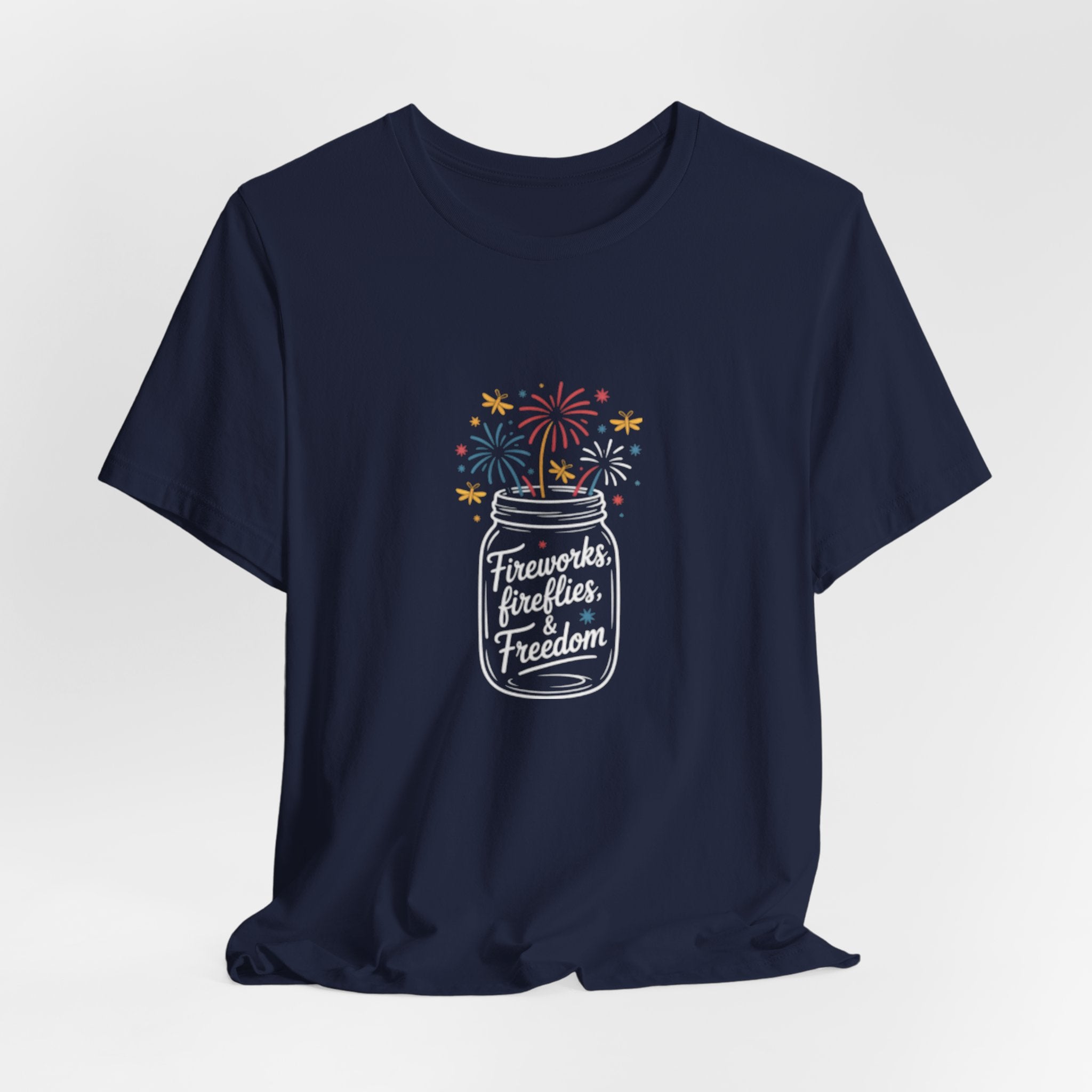 Fireworks Celebration Minimal Fourth of July Tee