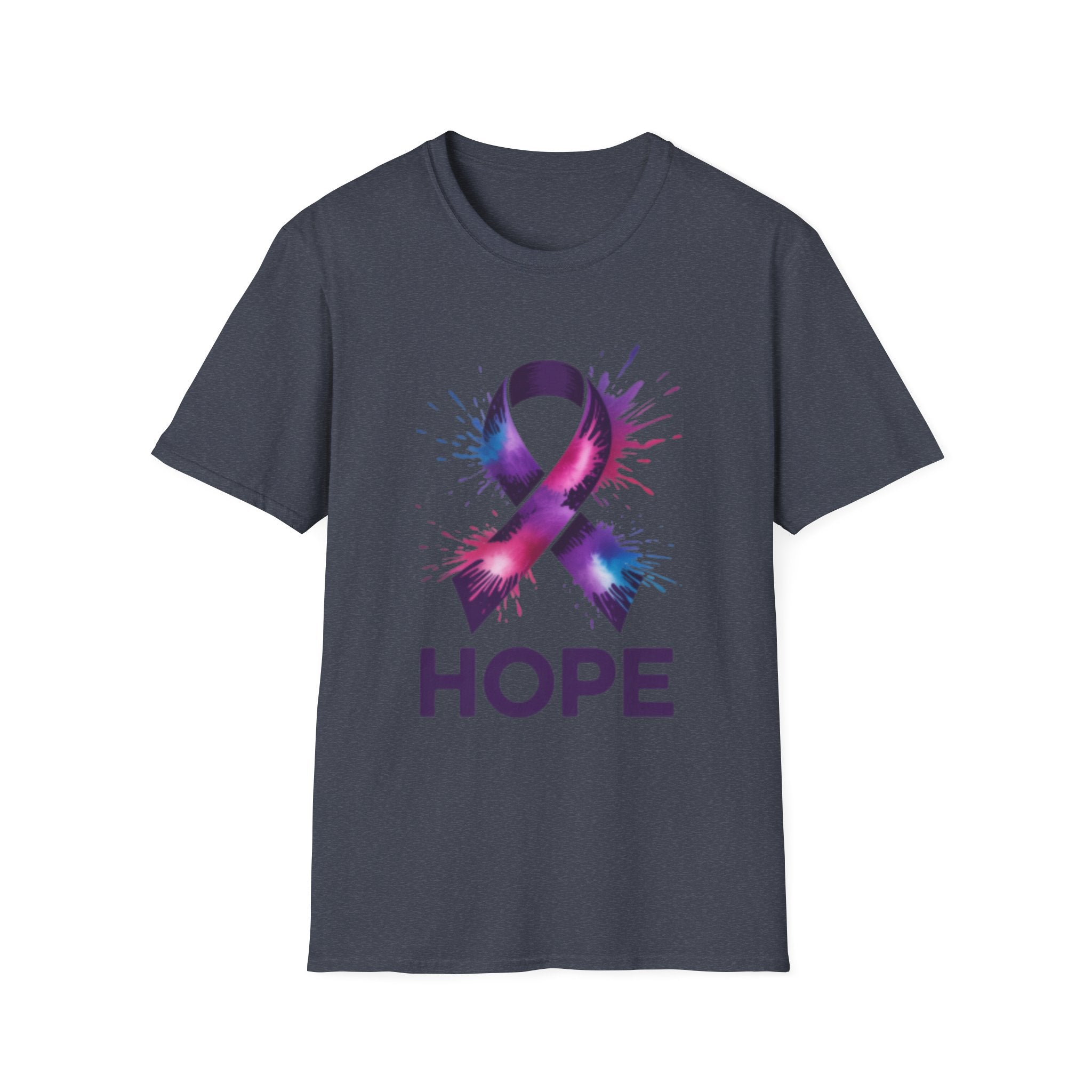 Awareness Ribbon 'Hope' T-Shirt — Purple & Pink Cancer Support Tee