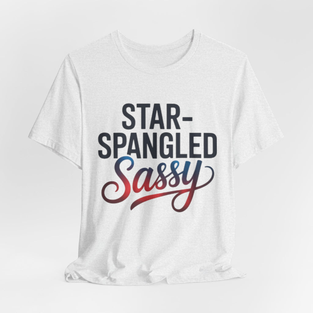 Star-Spangled and Sassy Rainbow Print Patriotic Tee