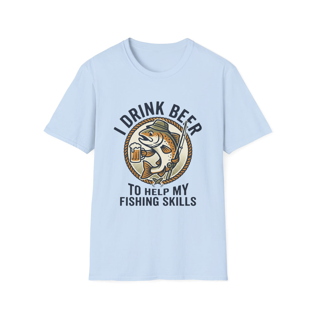 I Drink Beer to Help My Fishing Skills Graphic Tee