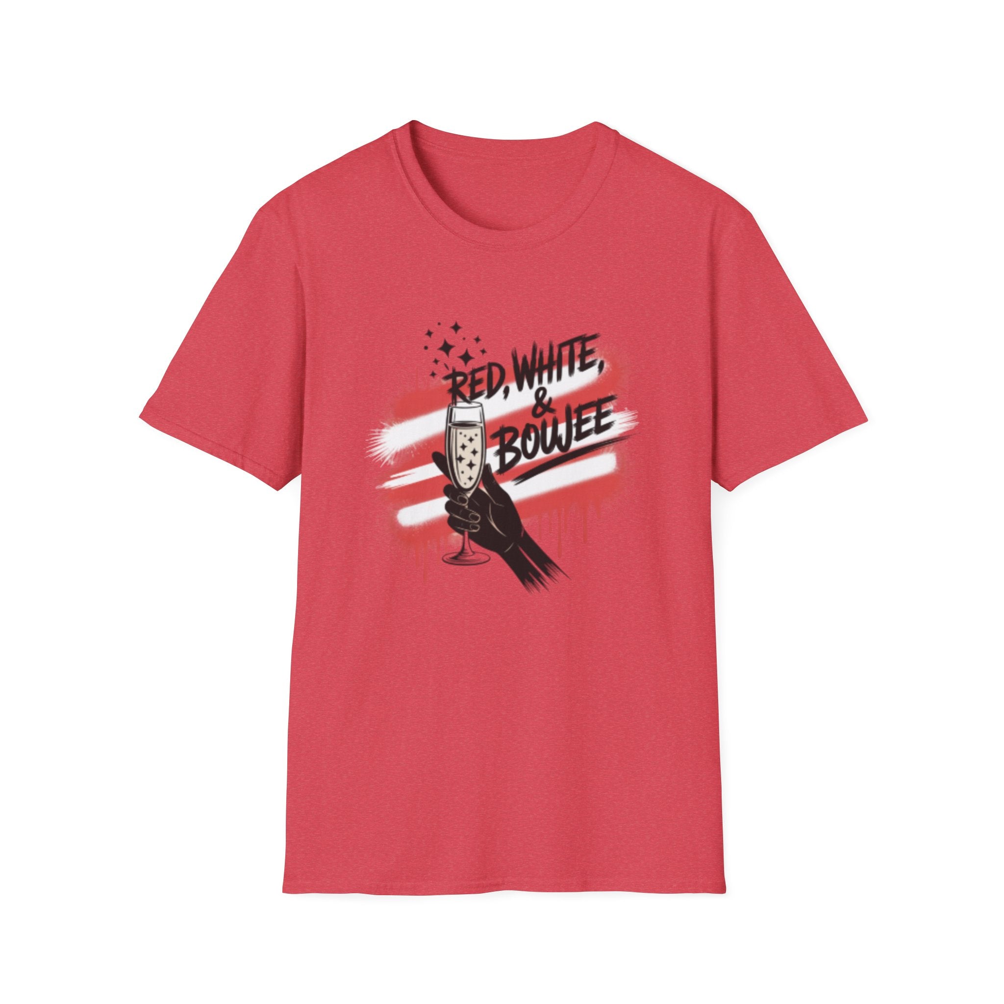 Red, White & Boujee T-Shirt | Patriotic Sparkle Champagne Graphic