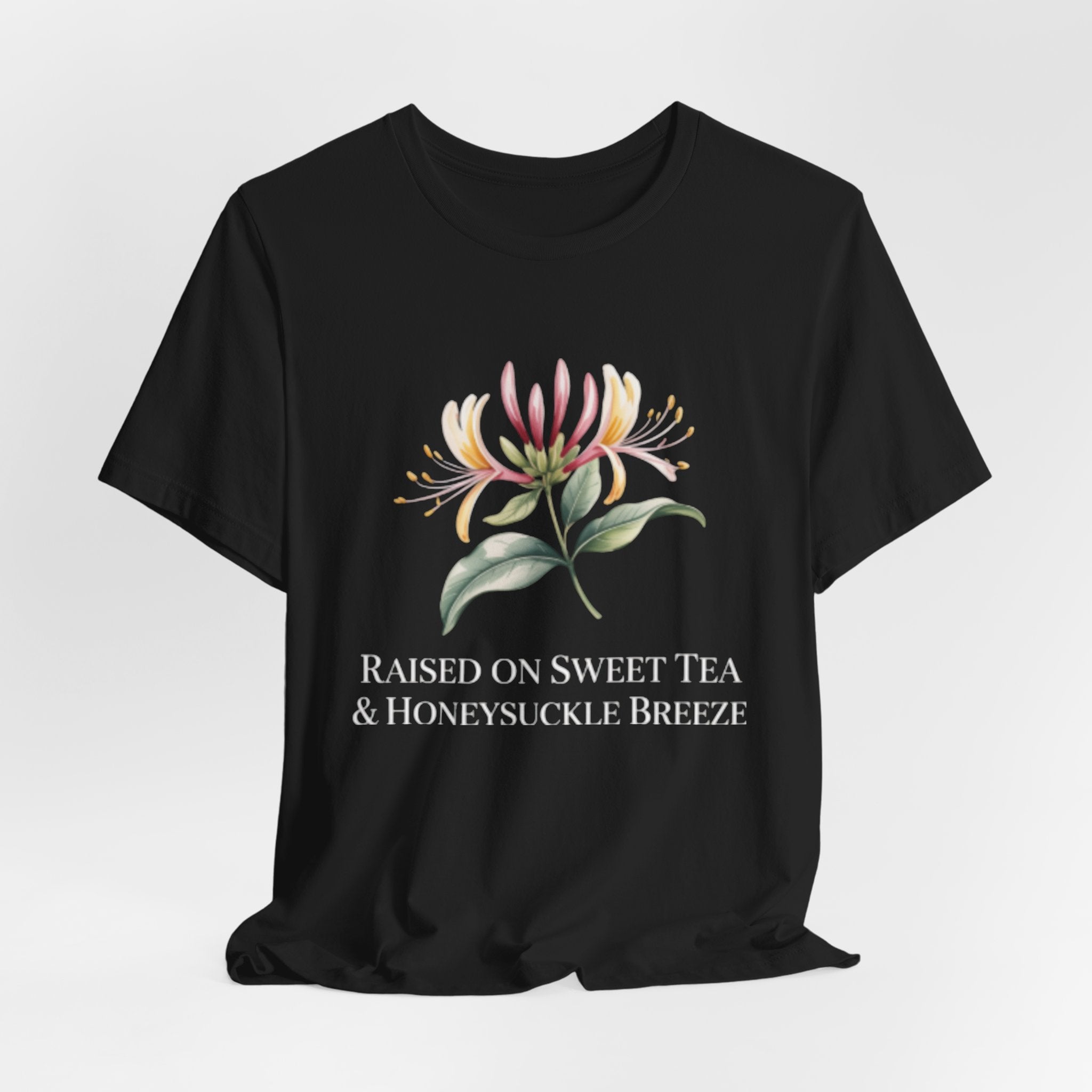 Floral Honeysuckle Tee — Watercolor Botanical T-Shirt