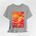 Summer Waves Retro Sunset Palm Beach Tee