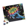 Retro Neon Rubik Fist Puzzle — 110/252/520/1014-Piece Jigsaw