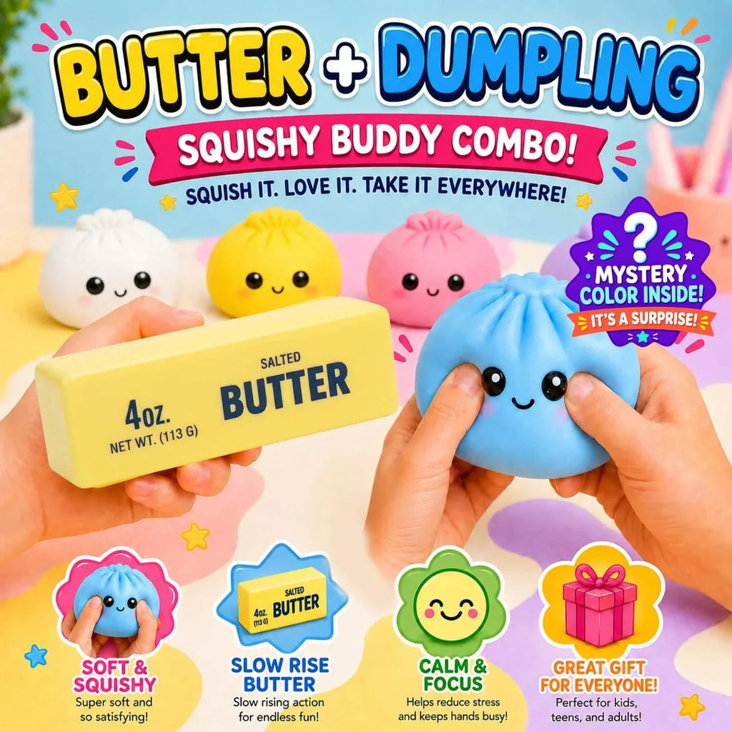 Squishy Dumpling & Butter Combo Pack – Set of 2