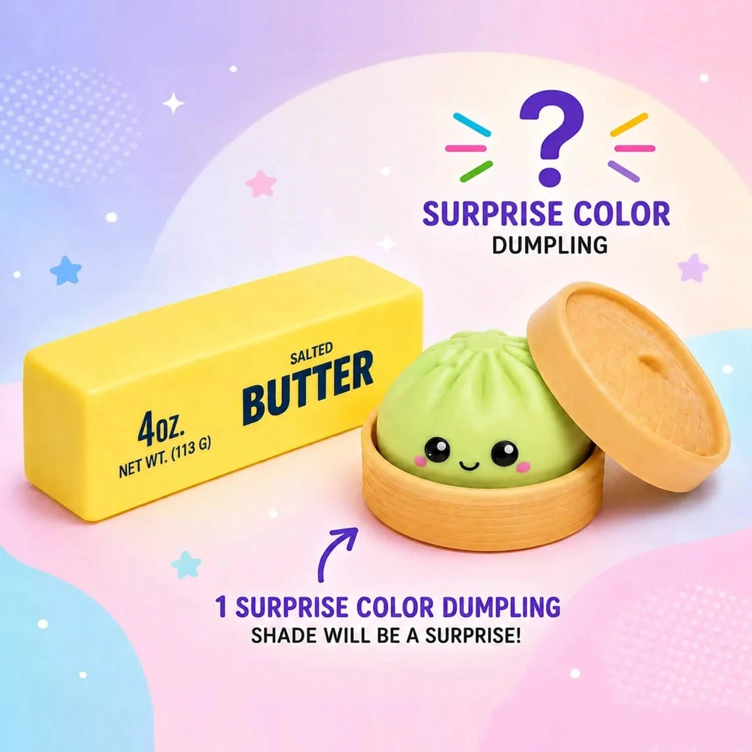 Squishy Dumpling & Butter Combo Pack – Set of 2