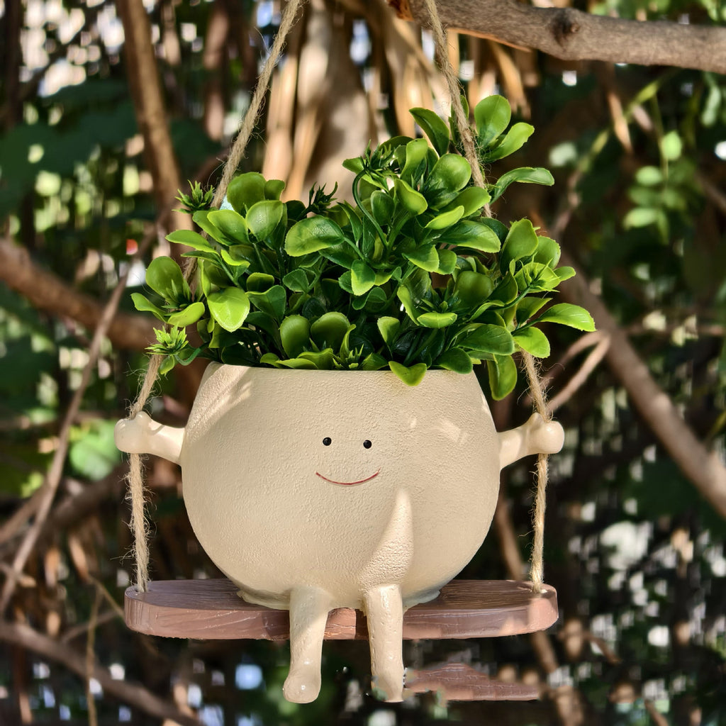Swing Face Resin Wall Hanging Planter
