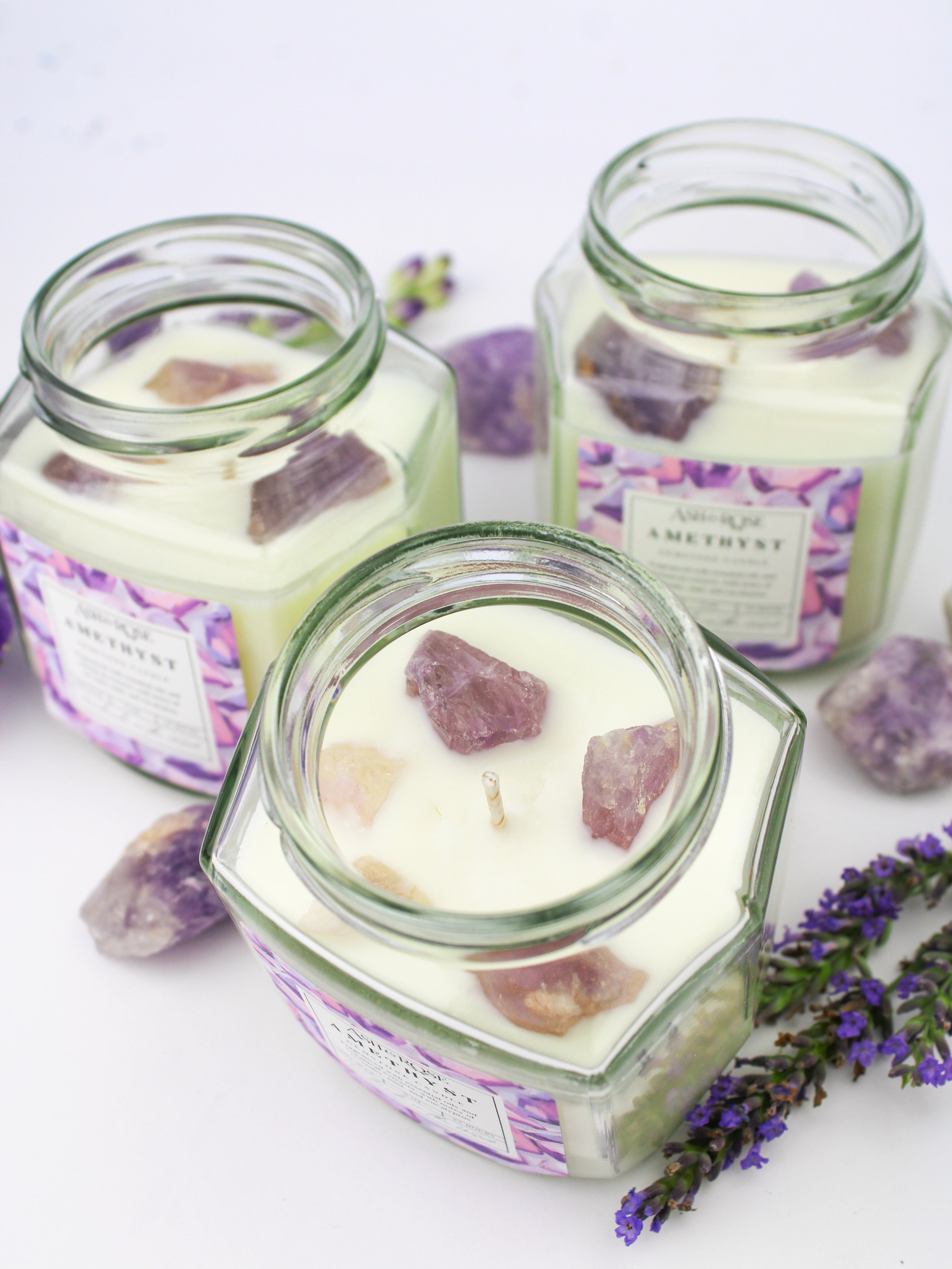 Crystal Candle – Gemstone Soy Wax Candle