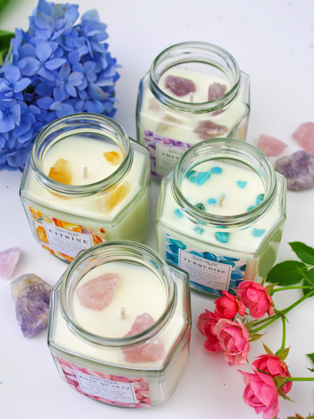 Crystal Candle – Gemstone Soy Wax Candle