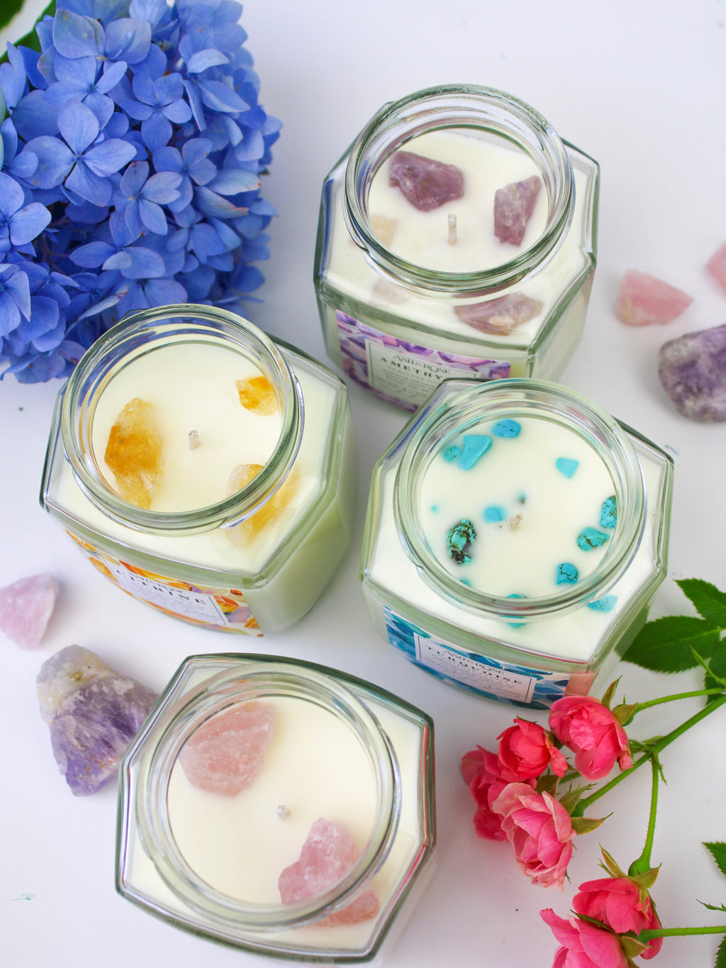 Crystal Candle – Gemstone Soy Wax Candle