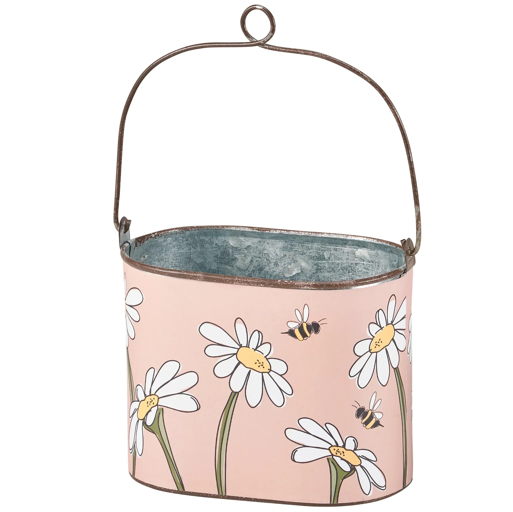 Daisy & Bee Metal Bucket (Large or Small)