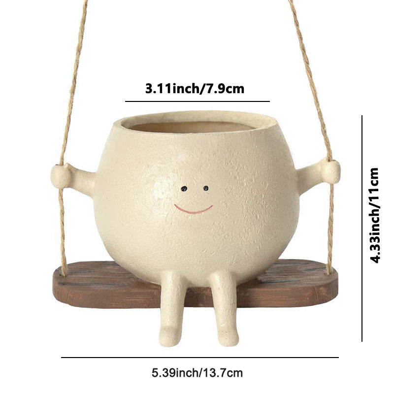 Swing Face Resin Wall Hanging Planter