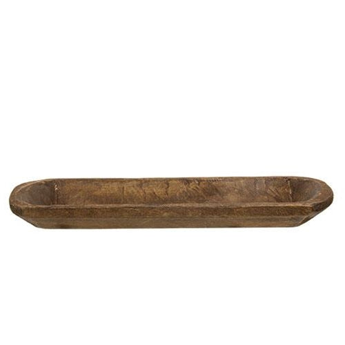 Rustic Brown Wooden Bread Dough Bowl – Farmhouse Decorative Accent