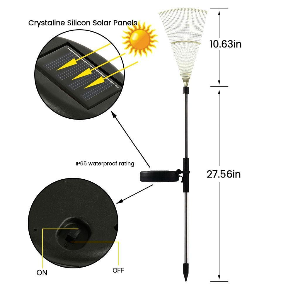 Solar LED Tree Fireworks Garden Light