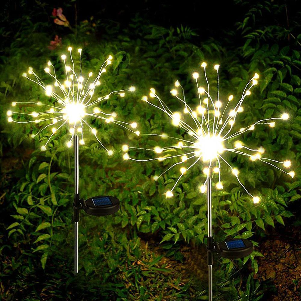Solar LED Tree Fireworks Garden Light