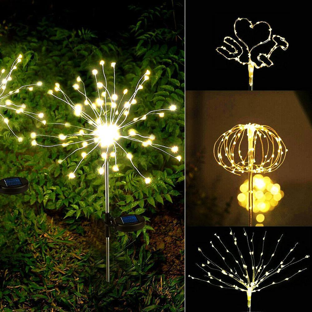 Solar LED Tree Fireworks Garden Light