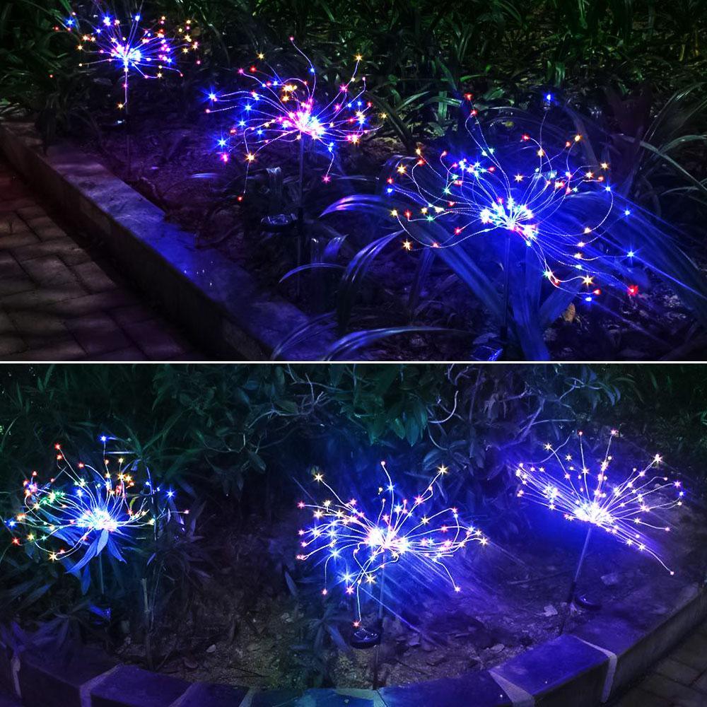 Solar LED Tree Fireworks Garden Light