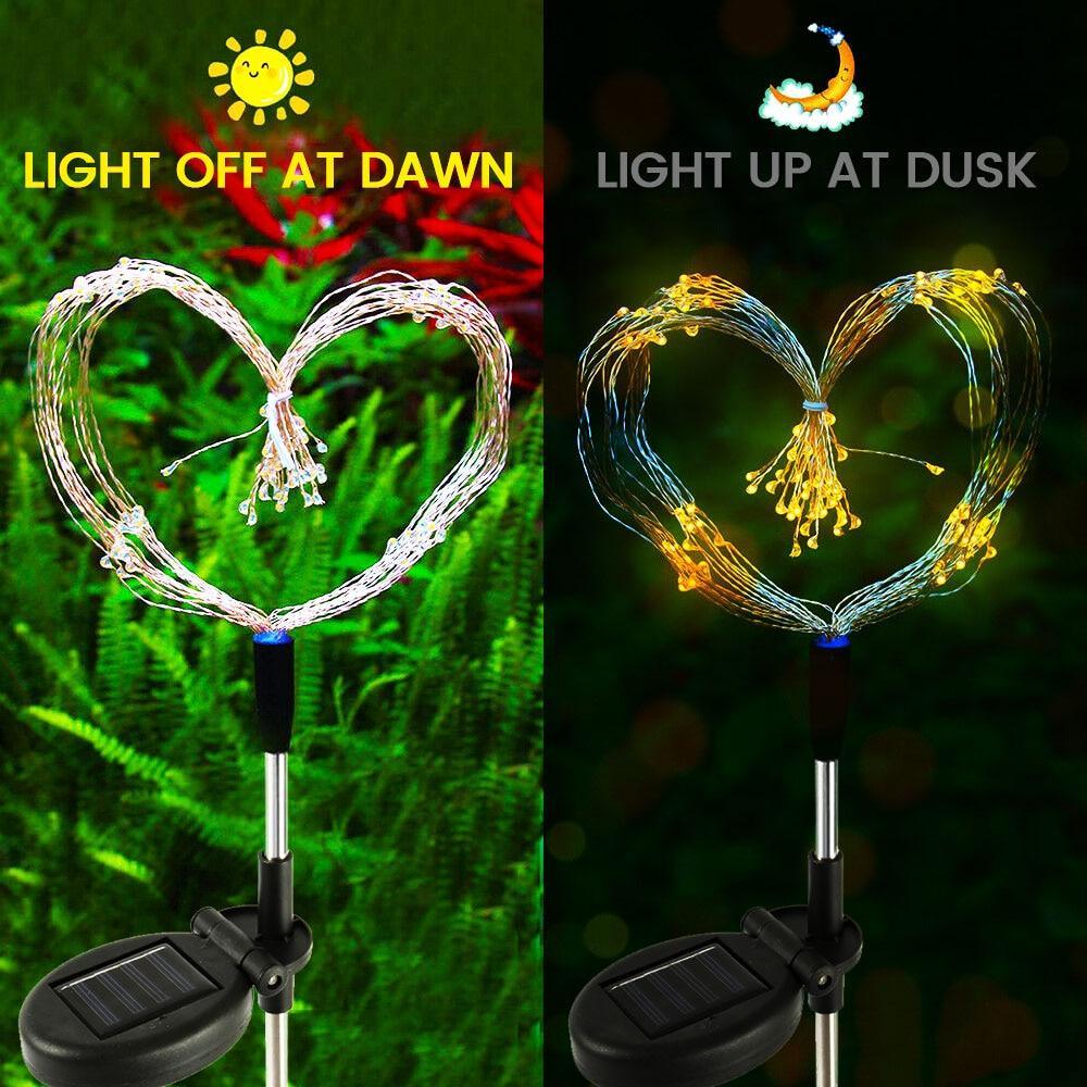 Solar LED Tree Fireworks Garden Light
