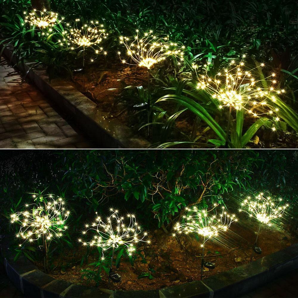 Solar LED Tree Fireworks Garden Light