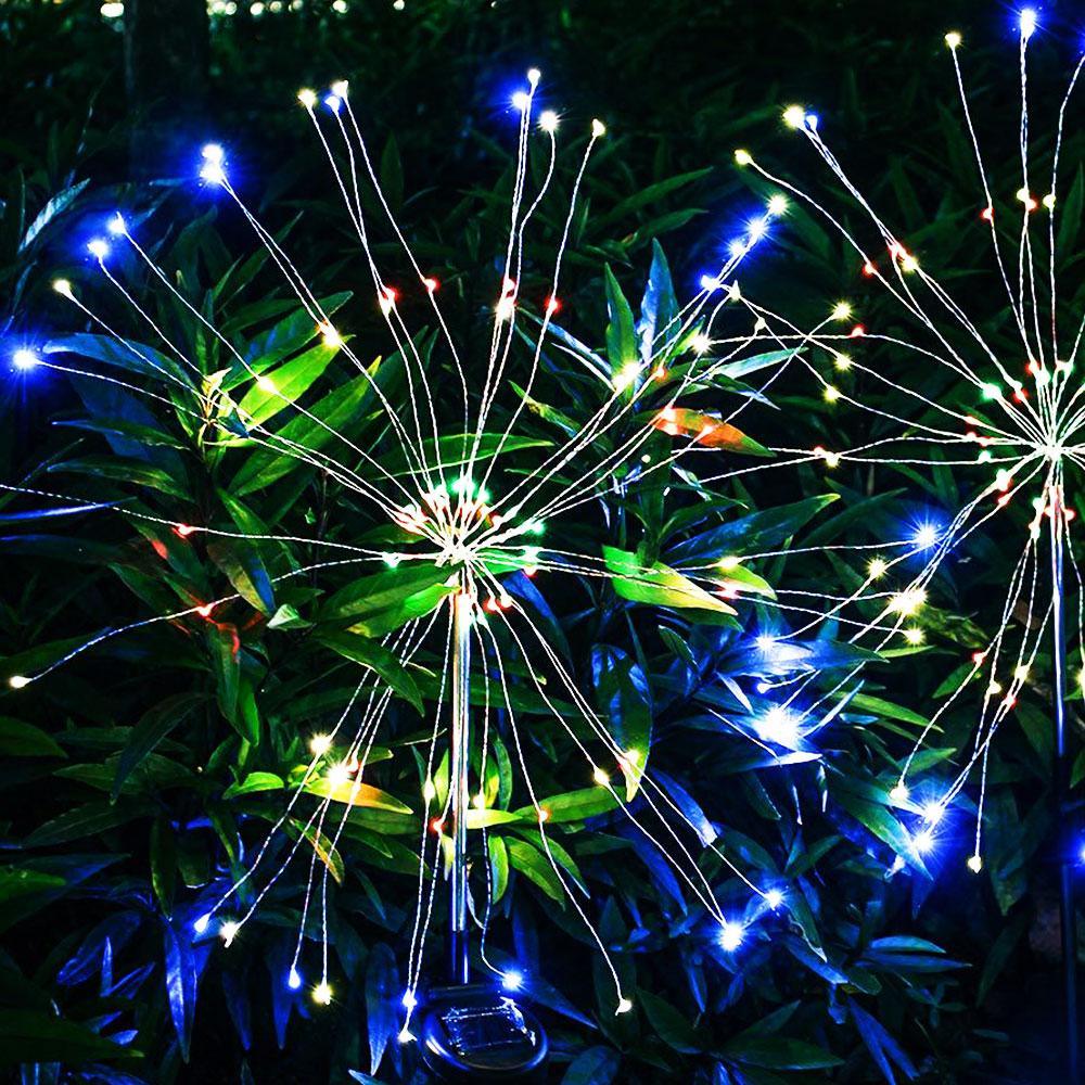 Solar LED Tree Fireworks Garden Light